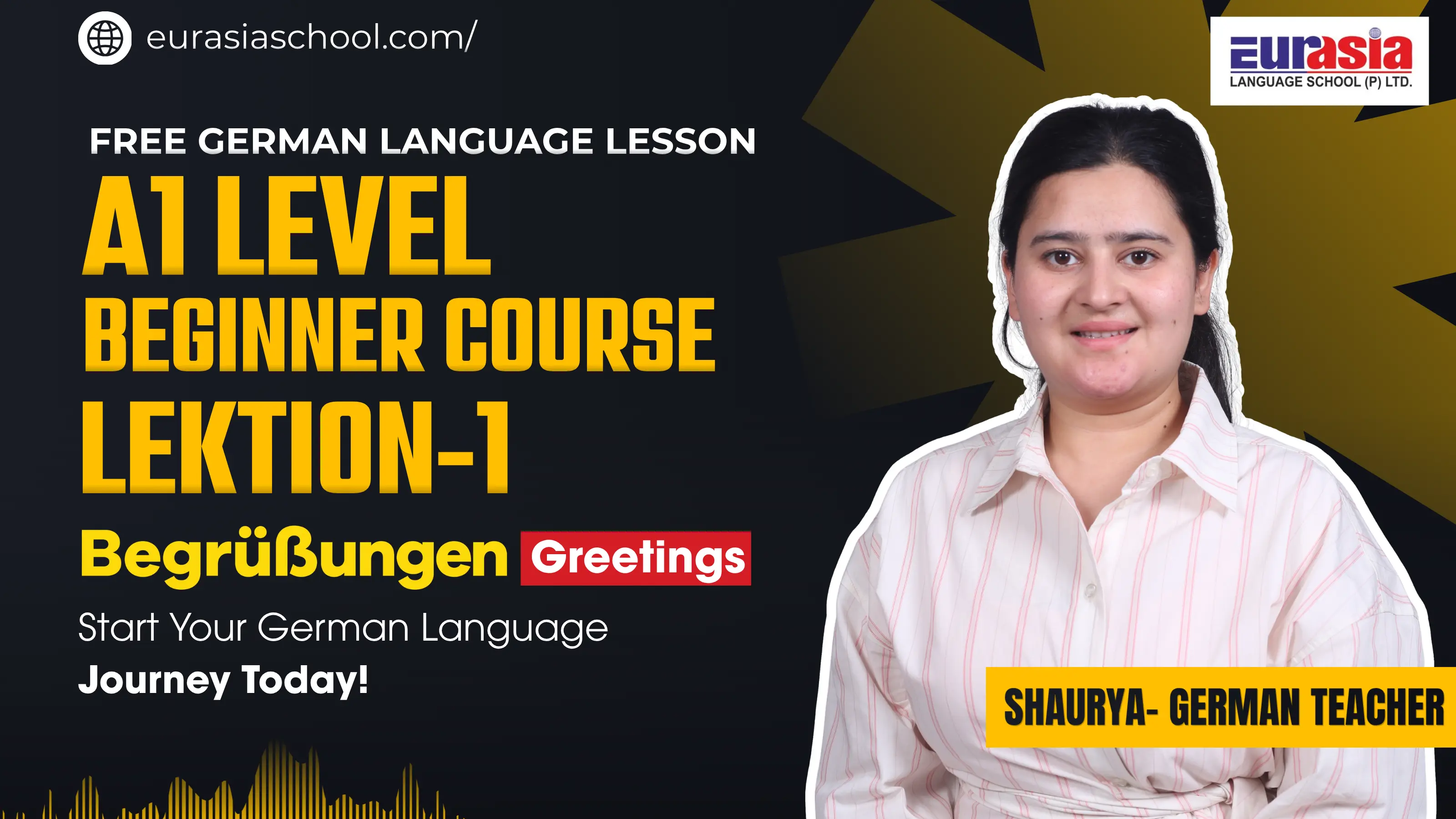 Free German Language Lession A1 Level Beginner Course Lektion-1